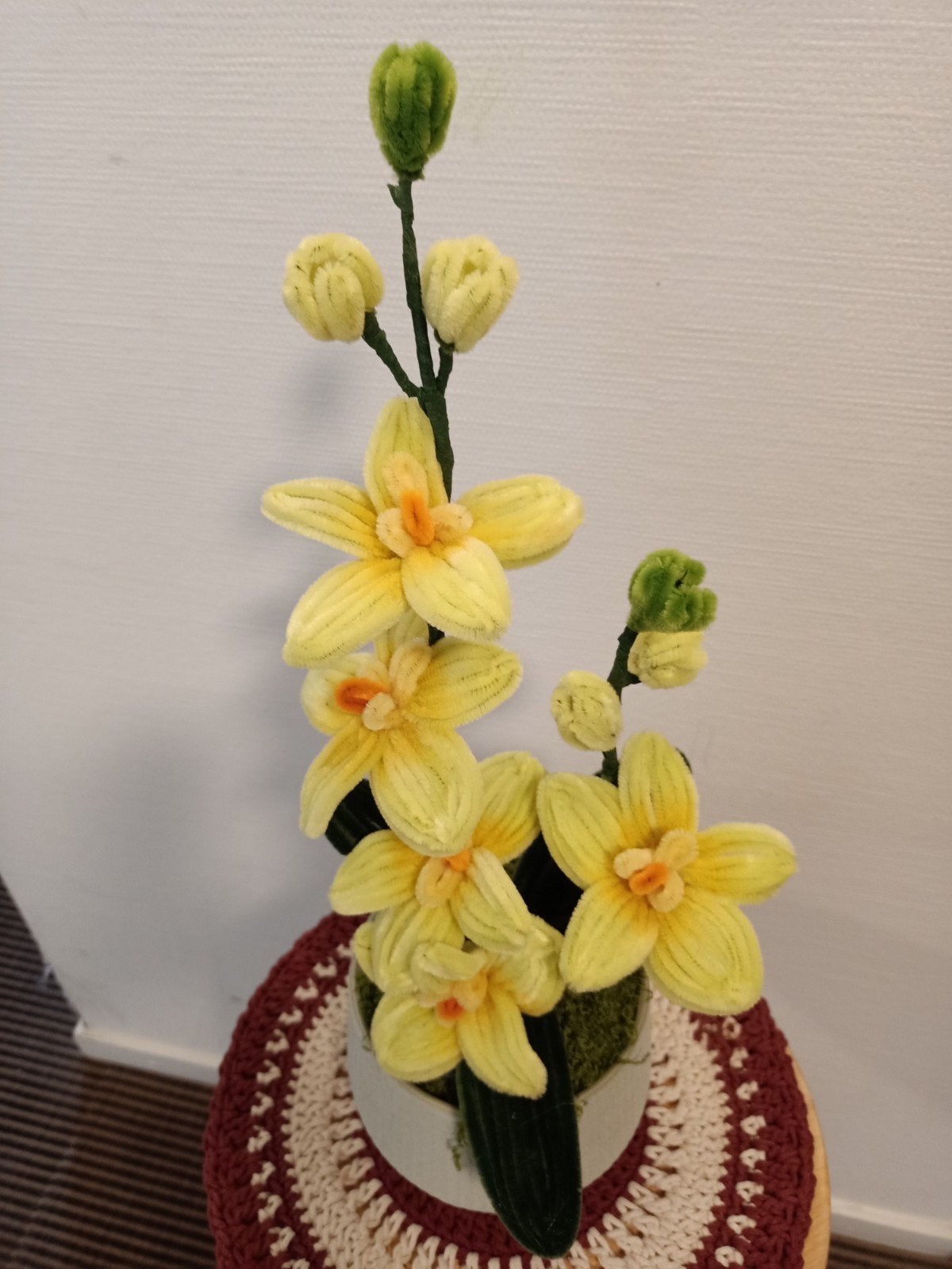 Handgemaakte Orchidee van Chenilledraad, Ophalen, Nieuw