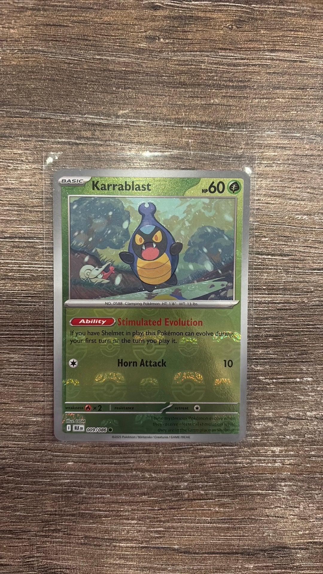 BLK Karrablast 009/086 Masterball Reverse holo, Ophalen of Verzenden, Zo goed als nieuw