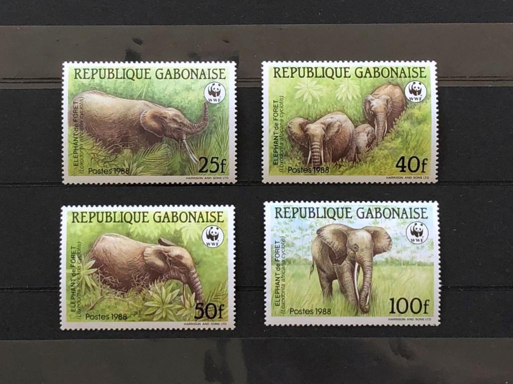 WWF WNF Gabon 1988 Postfris Bosolifant, Ophalen of Verzenden, Postfris, Dier of Natuur