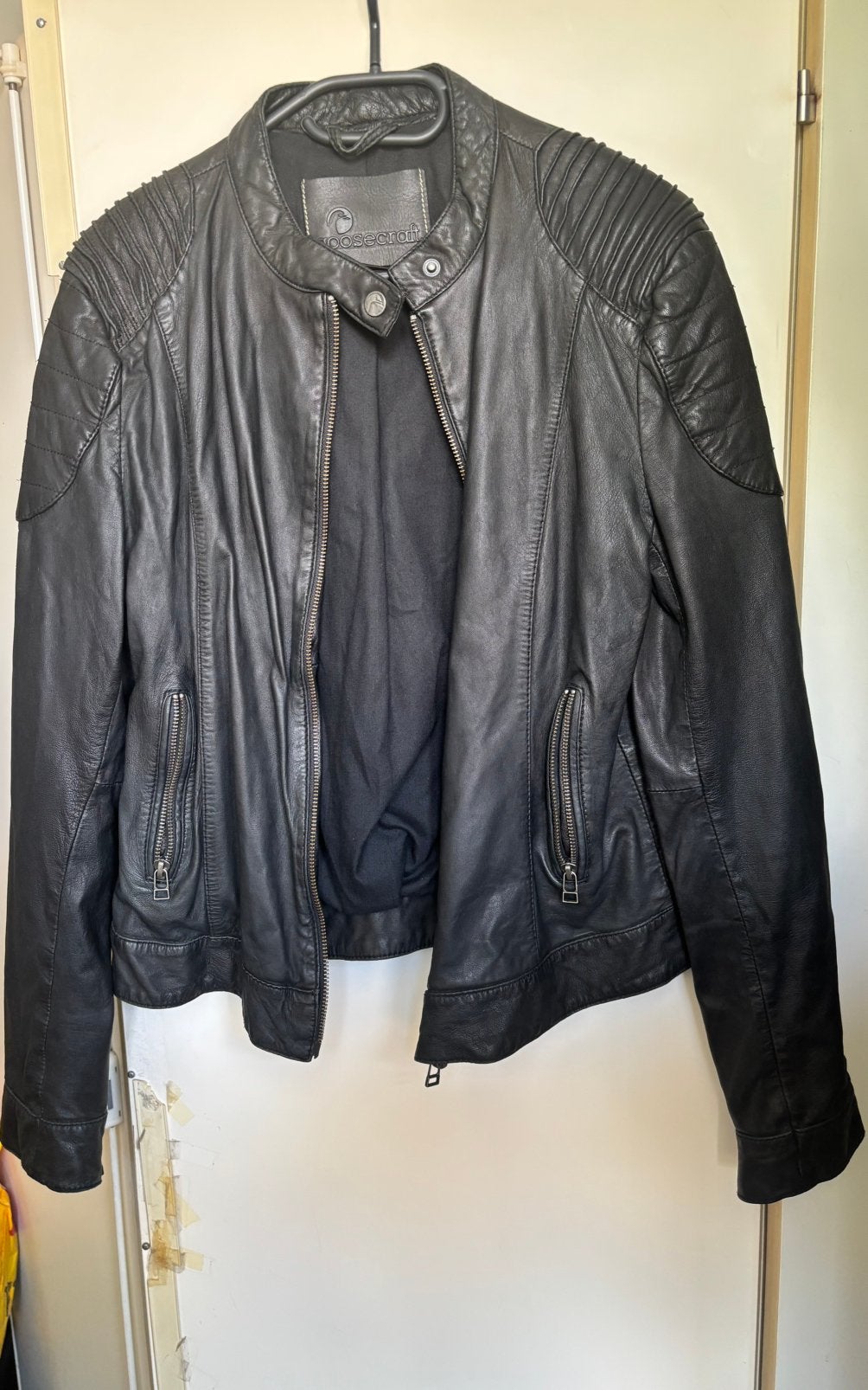 Goosecraft leren dames jas, Ophalen of Verzenden, Zo goed als nieuw, Maat 38/40 (M), Zwart