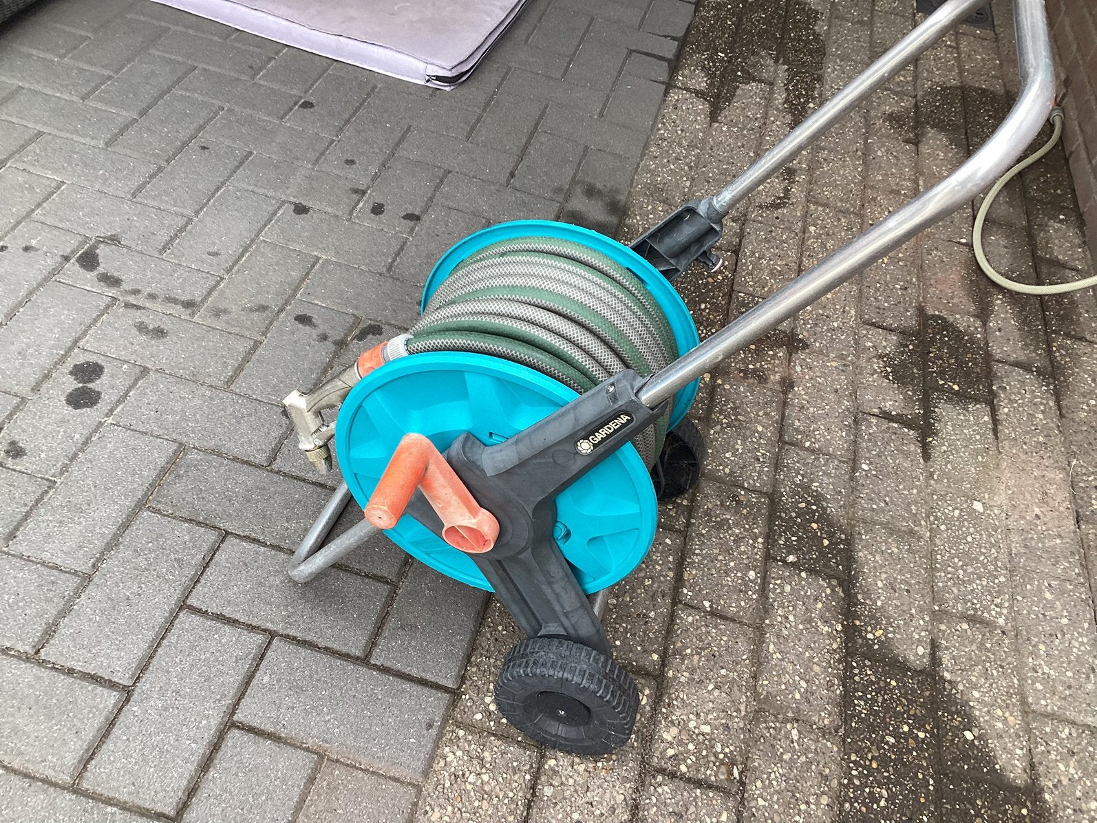Slangenwagen gardena, Ophalen of Verzenden, Gebruikt, Tuinslanghaspel