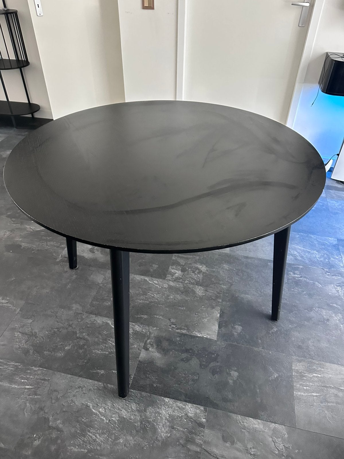 Ronde ikea lisabo eettafel, Huis en Inrichting, Tafels | Eettafels, Ophalen, Gebruikt, Warm en natuurlijk, Rond