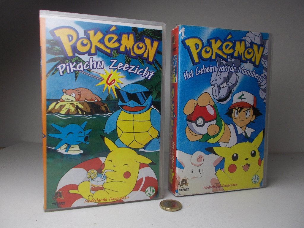 1999 POKEMON 2 x VHS VIDEOBANDEN (Nederlands gesproken!), Alle leeftijden, Zo goed als nieuw, Ophalen of Verzenden, Nederlands
