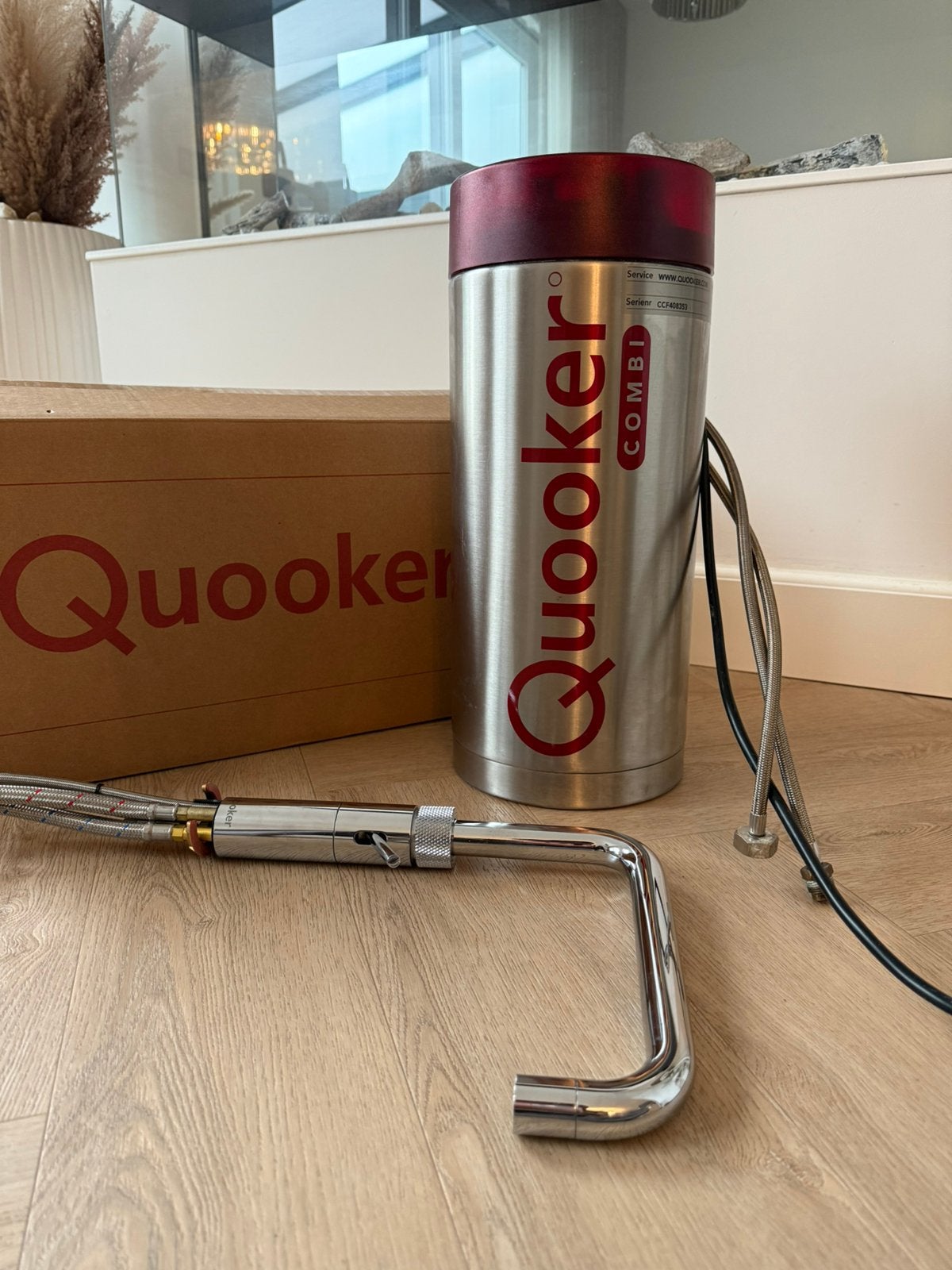 Quooker 7 liter + kraan origineel, Ophalen, Gebruikt, Zilver