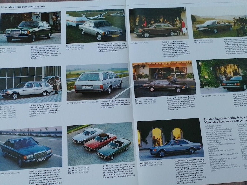 Mercedes Benz programma1982, 200,280, 350,450, SLC, SL, SEC, Boeken, Auto's | Folders en Tijdschriften, Ophalen of Verzenden, Nieuw