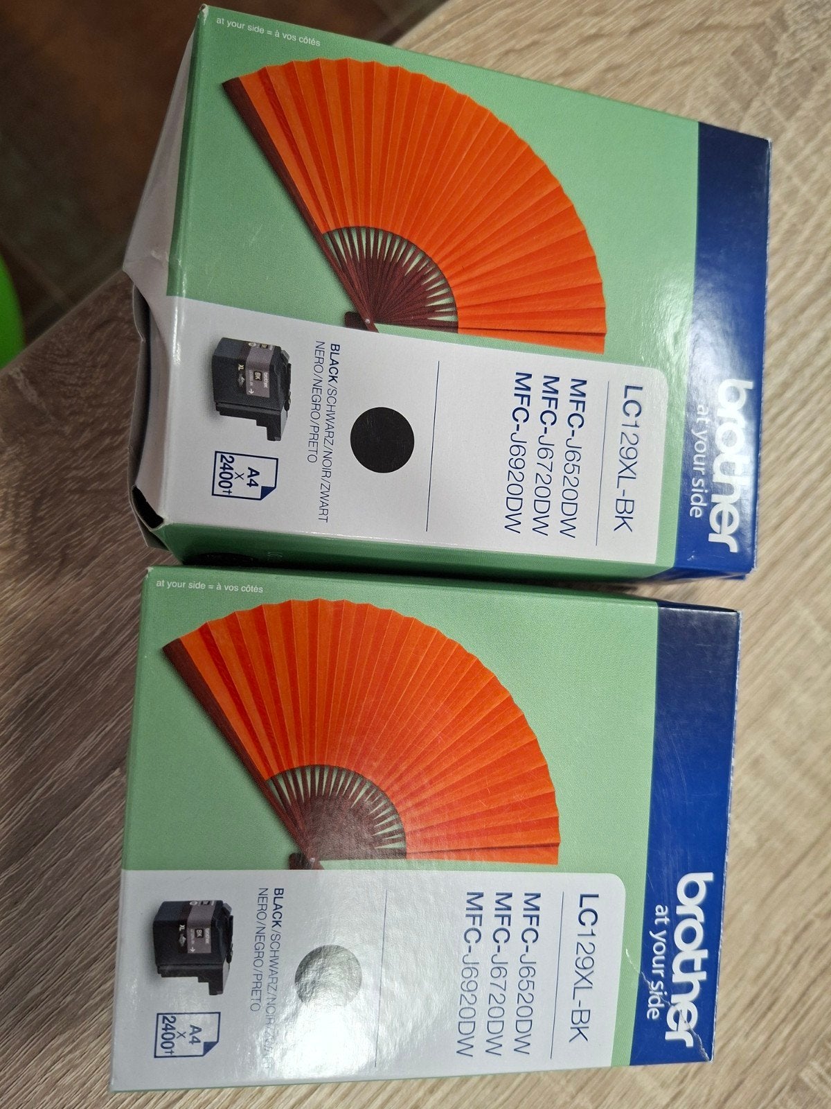 2 stuka Nieuwe Brother LC129XL BK Inktcartridge - Zwart, Ophalen of Verzenden