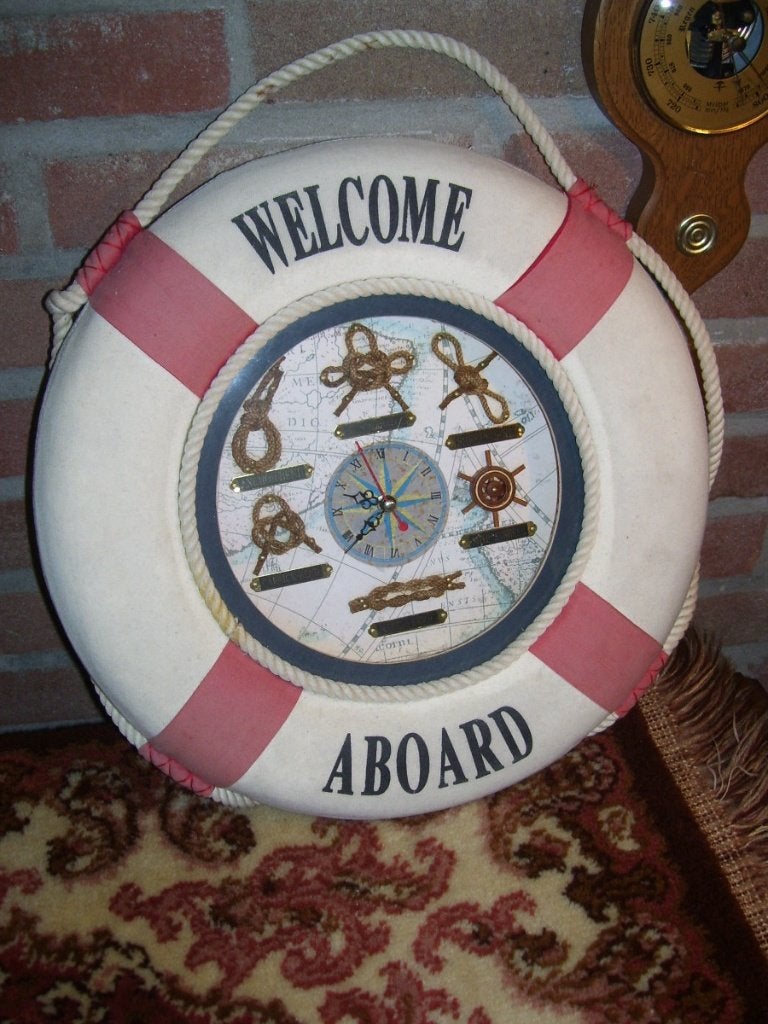 WANDKLOK REDDINGSBOEI, Wandklok, Stil uurwerk, Analoog, Ophalen of Verzenden