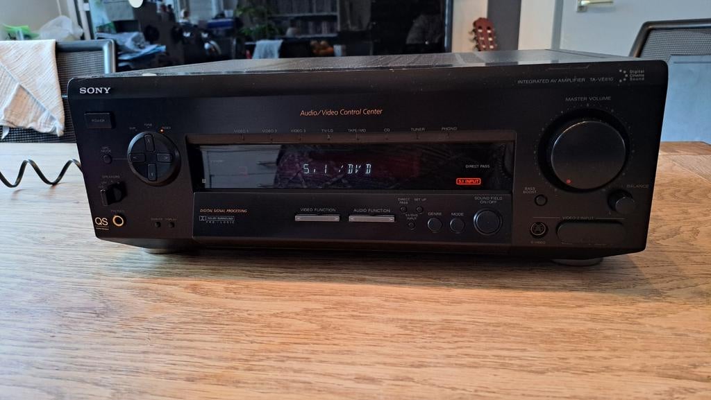 Sony TA VE 610 multichannel versterker., Ophalen, Gebruikt, Sony, 120 watt of meer
