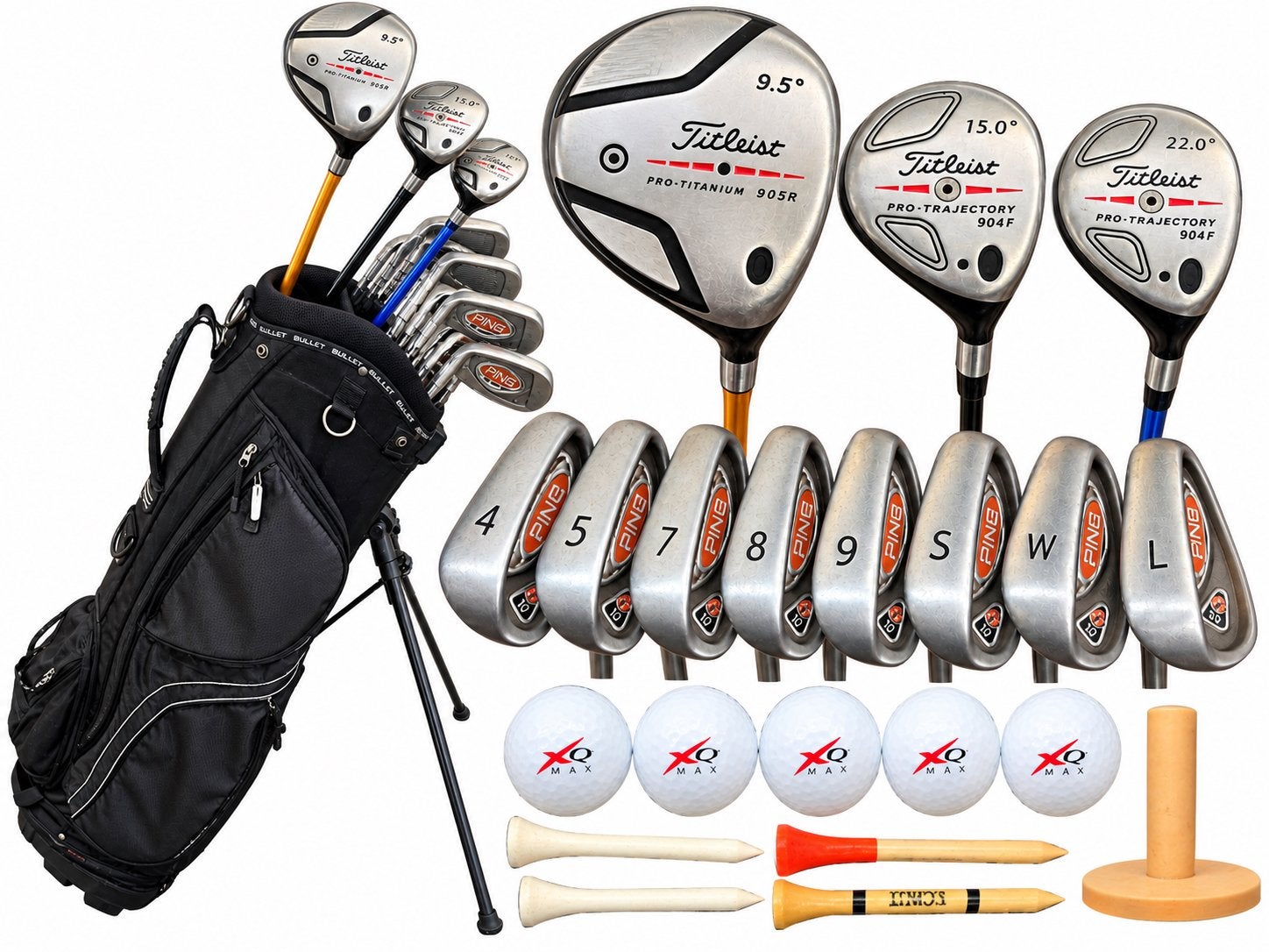 Complete golfset! A merk clubs, Golftas, Golfballen, Tee’s, Ophalen, Zo goed als nieuw, Set