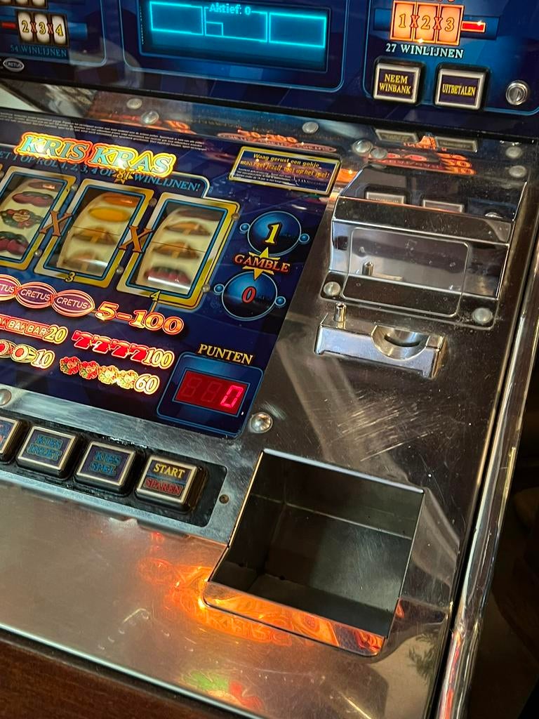 Casino gokkast met topkast euros, Verzamelen, Automaten | Gokkasten en Fruitautomaten, Ophalen, Zo goed als nieuw, Nvt, Nvt