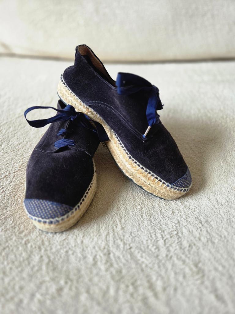 Espadrilles van Fred de la Bretoniere blauw, maat 40, Fred de la Bretoniere, Blauw, Ophalen of Verzenden, Espadrilles of Moccasins