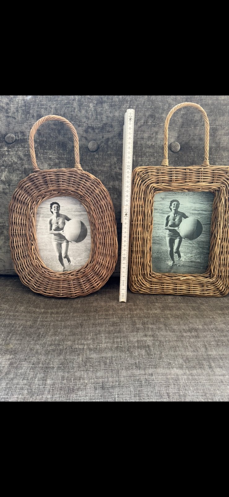 Riviera maison rattan fotolijsten 40 cm hoog, Ophalen of Verzenden, Zo goed als nieuw