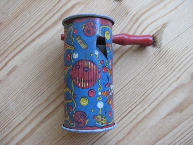 Ratel met houten heft, oud, amerikaans, Ophalen of Verzenden