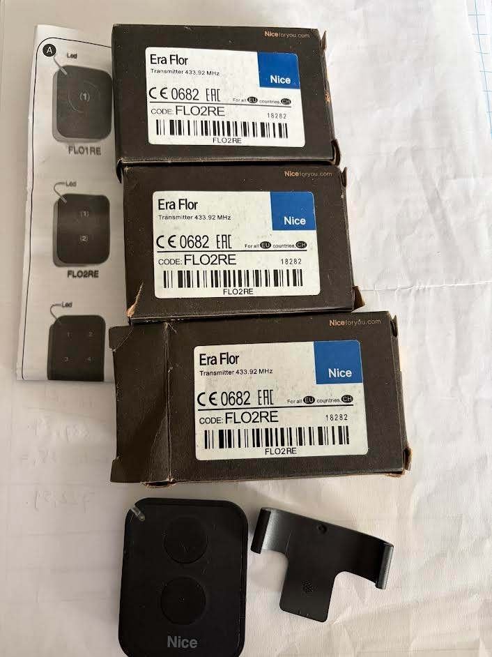 Nice Era Flor 3 handzenders 433.92 Mhz, Ophalen, Nieuw, Overige materialen