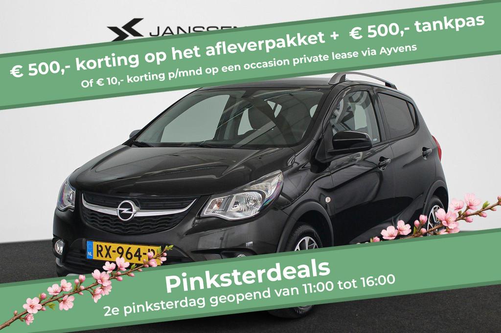 Opel KARL 1.0 Rocks Online Edition Automaat Carplay Cruise c, Auto's, Opel, Stof, Gebruikt, Zwart, Origineel Nederlands