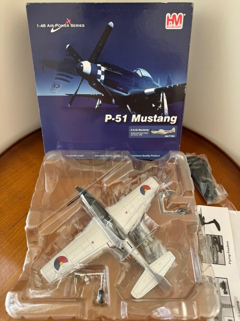 Hobby Master 1:48 P-51D Mustang Diecast RNLAF KLu HA7708, Ophalen of Verzenden, Zo goed als nieuw, Schaalmodel