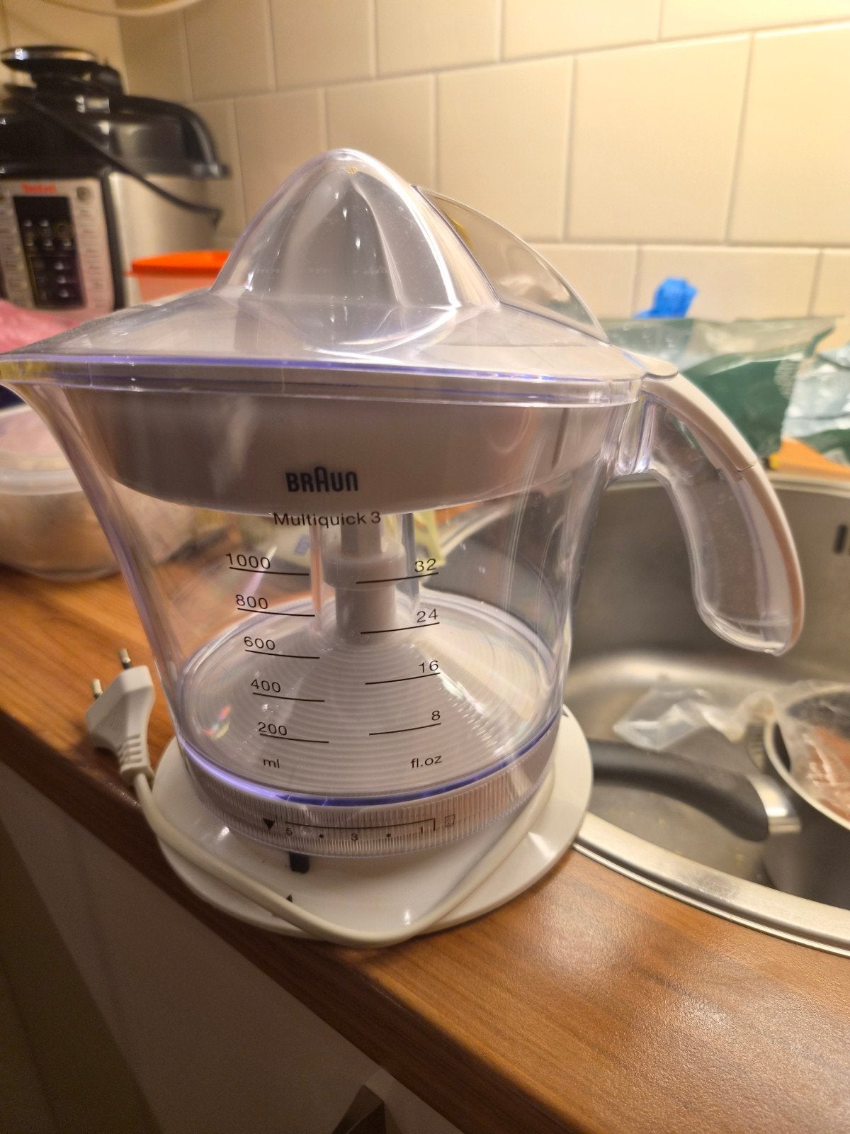 Braun Multiquick 3 Citruspers - MOET WEG, 1 tot 2 liter, Ophalen of Verzenden, Zo goed als nieuw, 1 snelheid