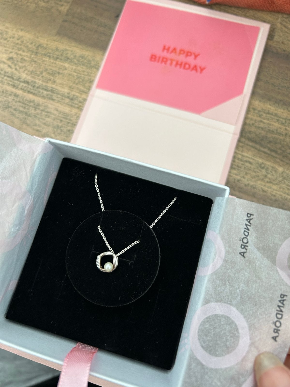 Pandora parelketting, Verzenden, Nieuw, Zilver, Met hanger