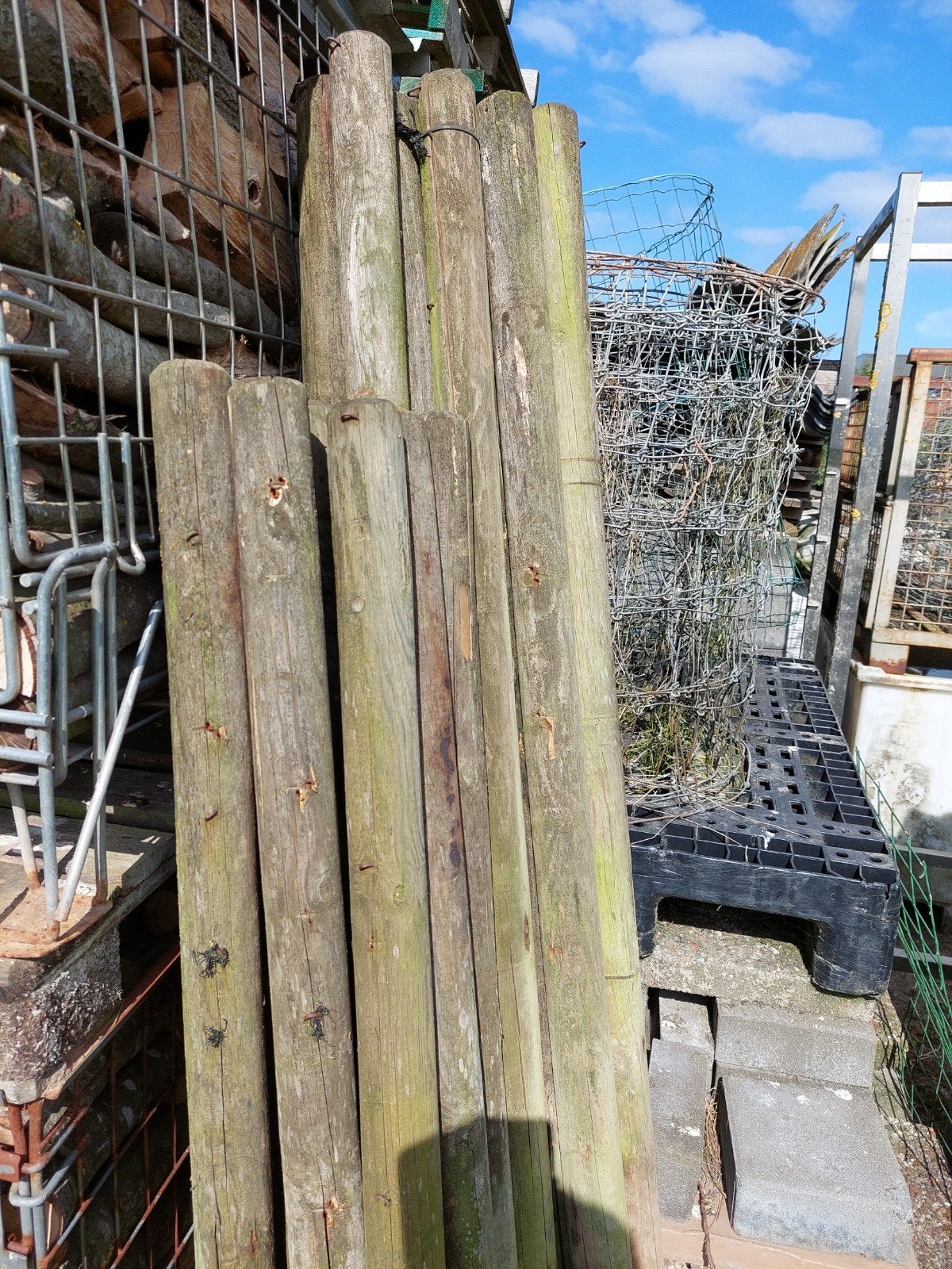 houten palen, palen, Tuin en Terras, Ophalen, 250 cm of meer, Palen