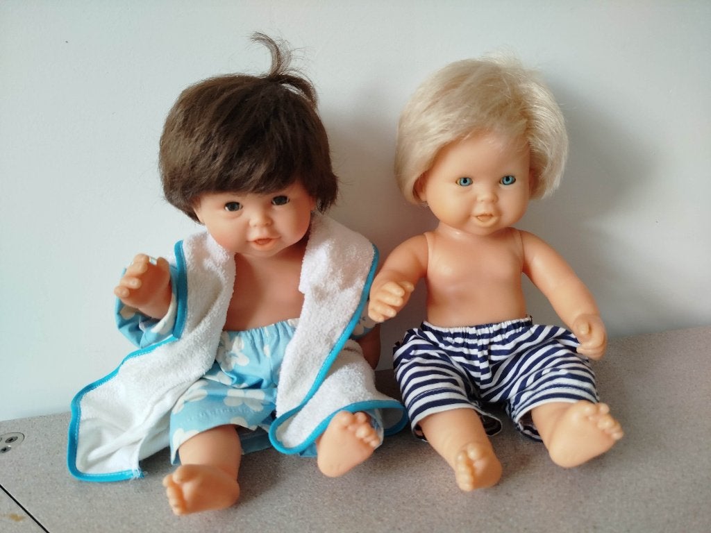 2 jongenspoppen van Corolle, Verzamelen, Poppen, Ophalen of Verzenden, Zo goed als nieuw, Pop