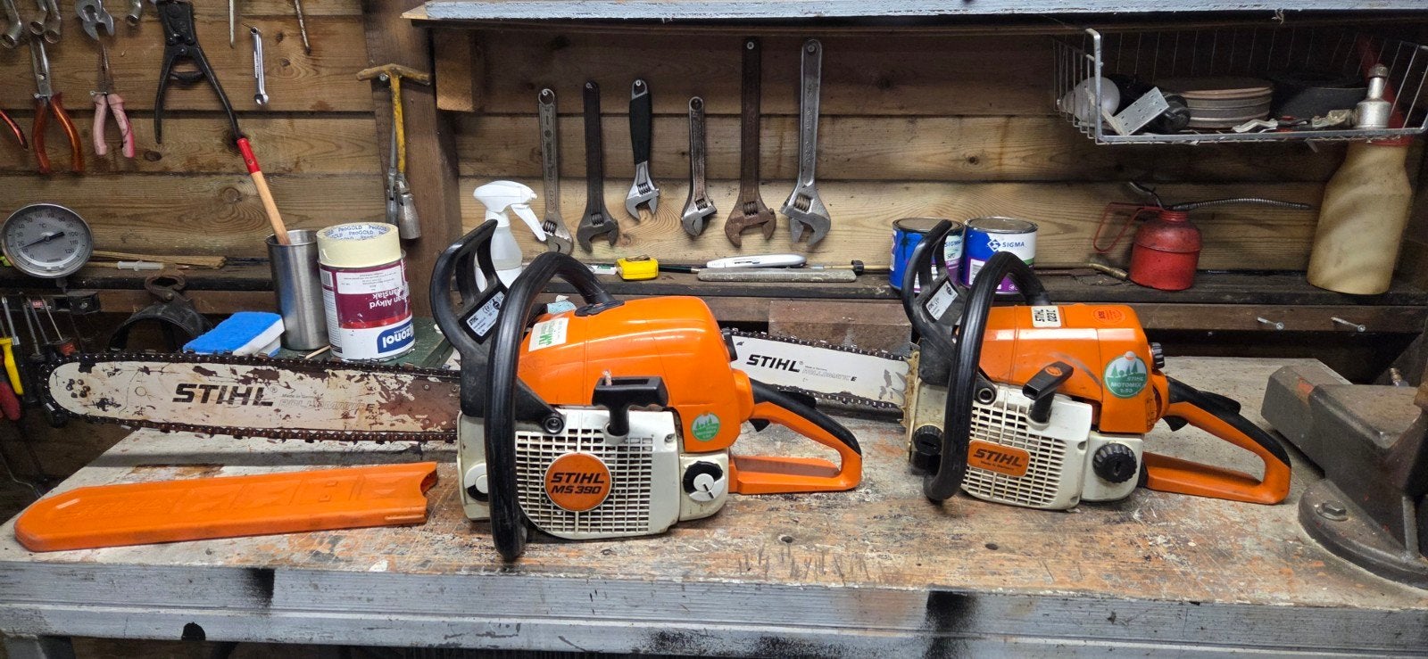 stihl kettingzagen ms 390 en de 023c, Ophalen of Verzenden, Benzine