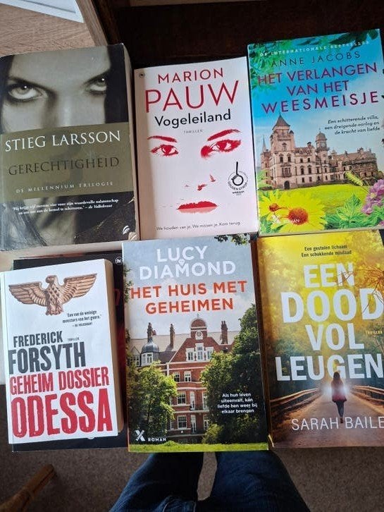 Diverse thrillers en romans - Stieg Larsson, Anne Jacobs, Ophalen, Gelezen, Stieg Larsson, Anne Jacobs, Lucy Diamond, Jet van Vuuren