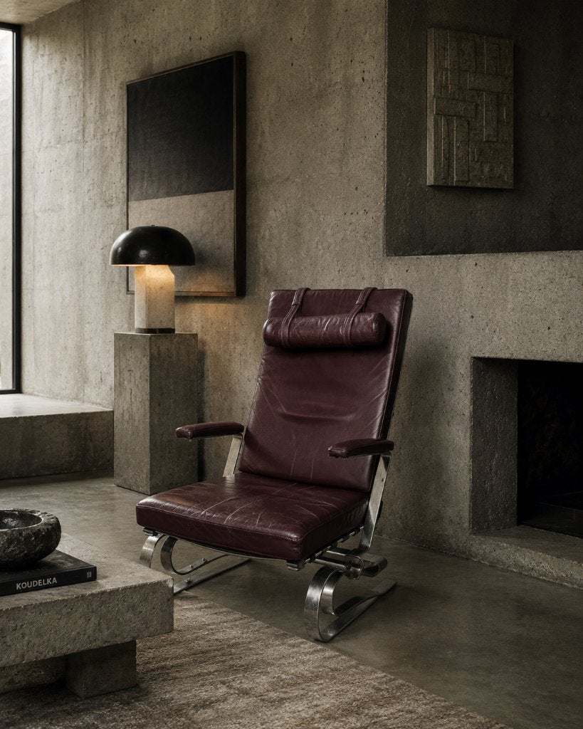 COR fauteuil jaren 70 Swing serie Adolf en Schröpfer, Ophalen, Gebruikt, Leer, 75 tot 100 cm