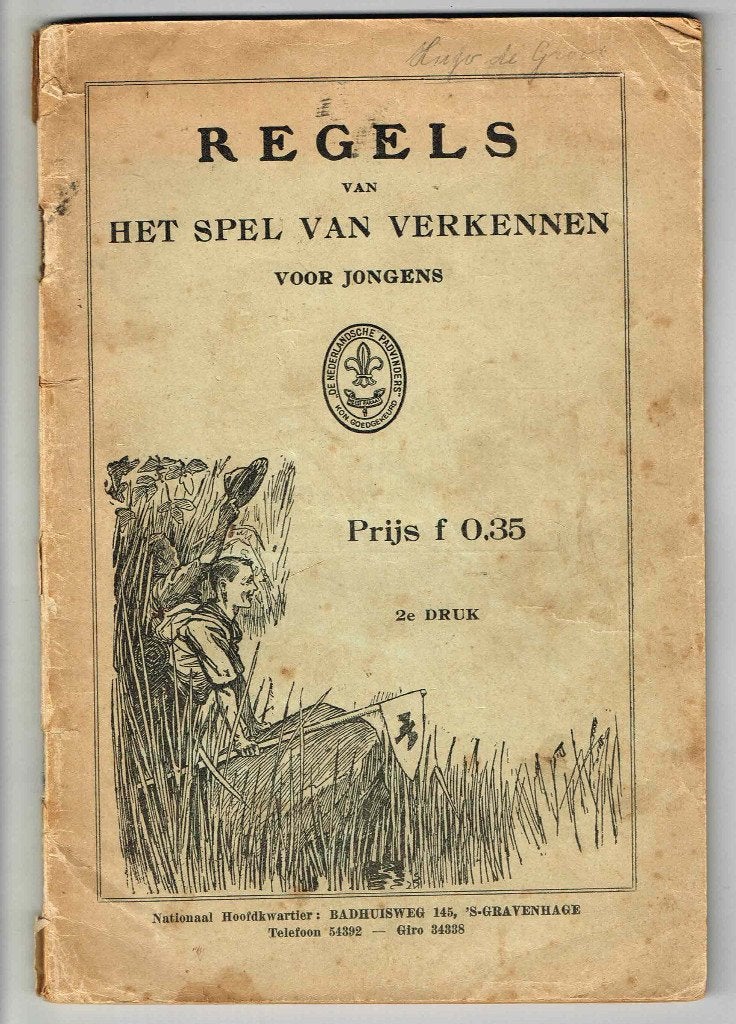 Scouting Regels van het spel van verkennen 1929, Ophalen of Verzenden, Gebruikt, Boek of Tijdschrift