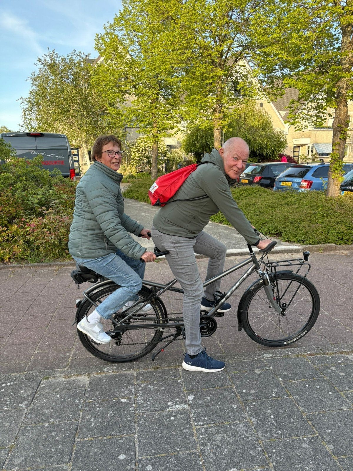 Tandem Fiets - Ideaal voor Duo Avonturen   verkorte tandem, Ophalen, Gebruikt, 15 tot 20 versnellingen