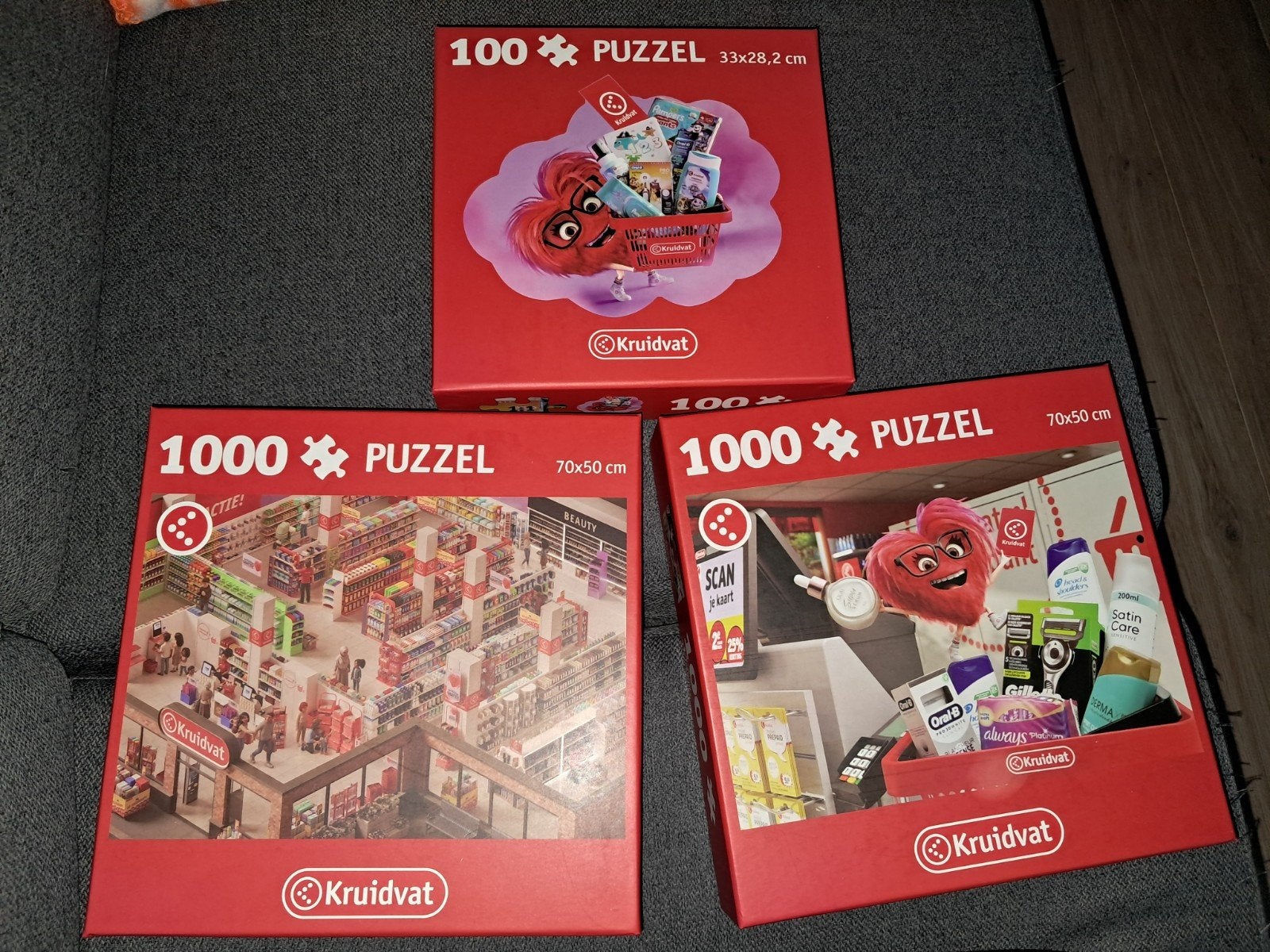 Kruidvat Puzzels - 100 en 1000 stukjes, Ophalen, 500 t/m 1500 stukjes, Nieuw, Legpuzzel