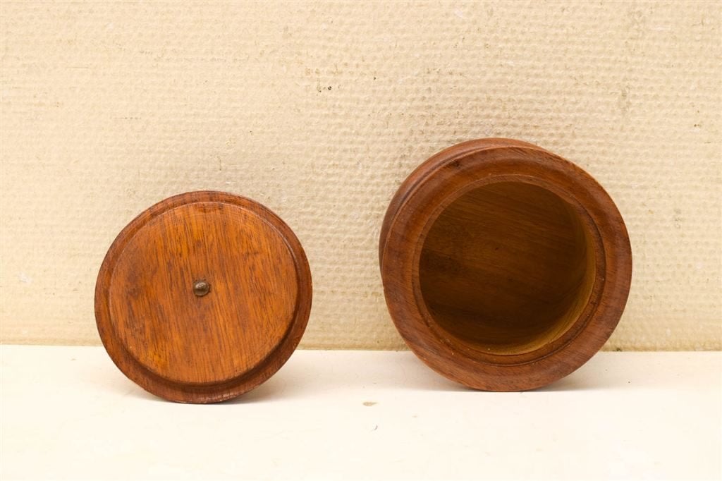 Houten Tabakspot 49201, Ophalen of Verzenden, Gebruikt, Sigarenbandjes