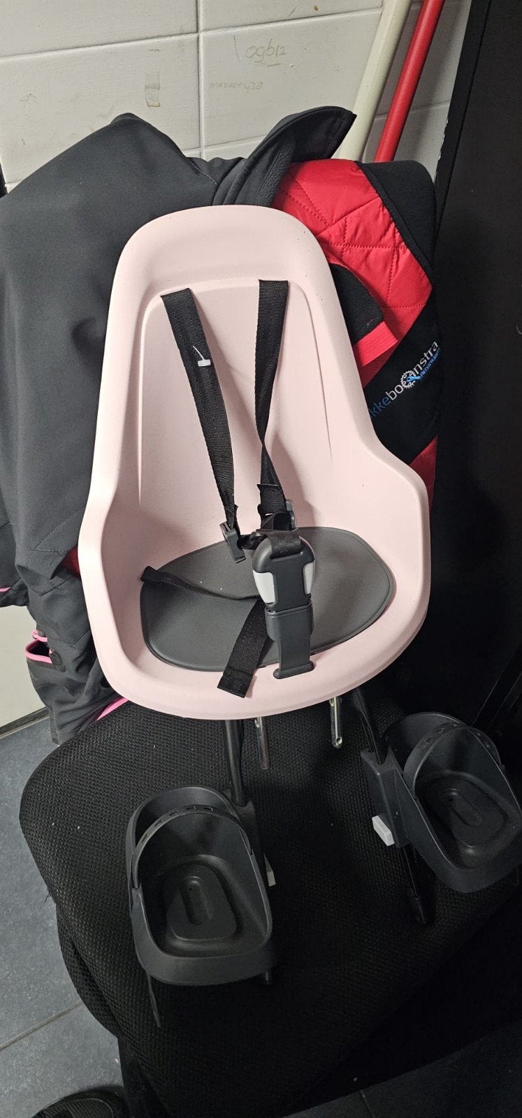 Bobike mini fietszitje roze, Ophalen of Verzenden, Zo goed als nieuw, Bobike