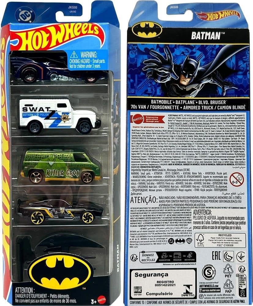 Hotwheels: 5-Pack: Batman, ., Nieuw, Ophalen of Verzenden, .
