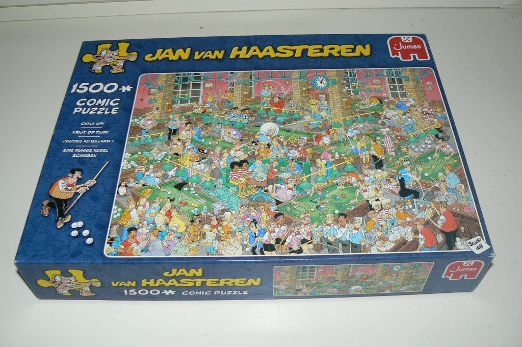 Jan van Haasteren Krijt op tijd! 1500 stukjes. Jumbo 20026, Ophalen of Verzenden, 500 t/m 1500 stukjes, Zo goed als nieuw, Legpuzzel
