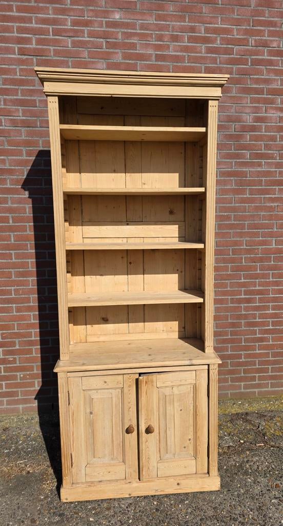 Grenen buffetkast antiek, Huis en Inrichting, Kasten | Buffetkasten, Gebruikt, 200 cm of meer, 50 tot 100 cm, 25 tot 50 cm, Met plank(en)