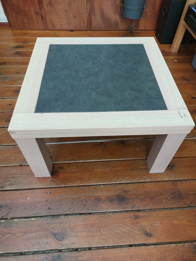 Eettafel en salontafel 180 cm 90 cm en 70x70, Ophalen, Gebruikt, 150 tot 200 cm, Eikenhout