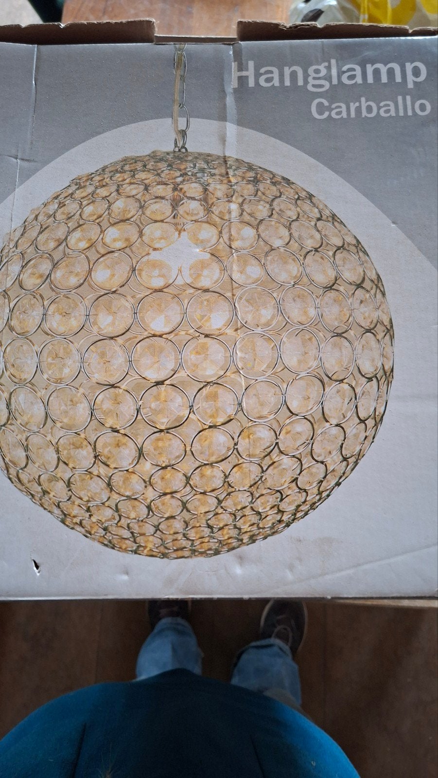 Nieuwe Hanglamp Carballo - Gamma (winkelprijs €55,-), Huis en Inrichting, Ophalen of Verzenden, Nieuw, Glas