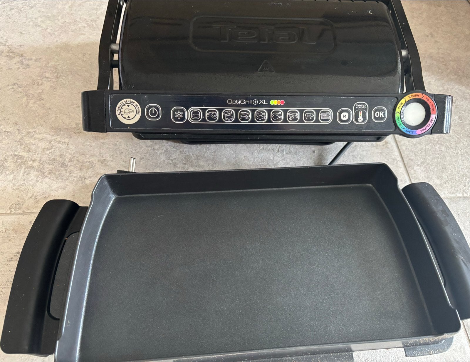 Tefal OptiGrill XL - met bakschaal, Ophalen of Verzenden, Vaatwasmachinebestendig, Zo goed als nieuw, Tafelgrill