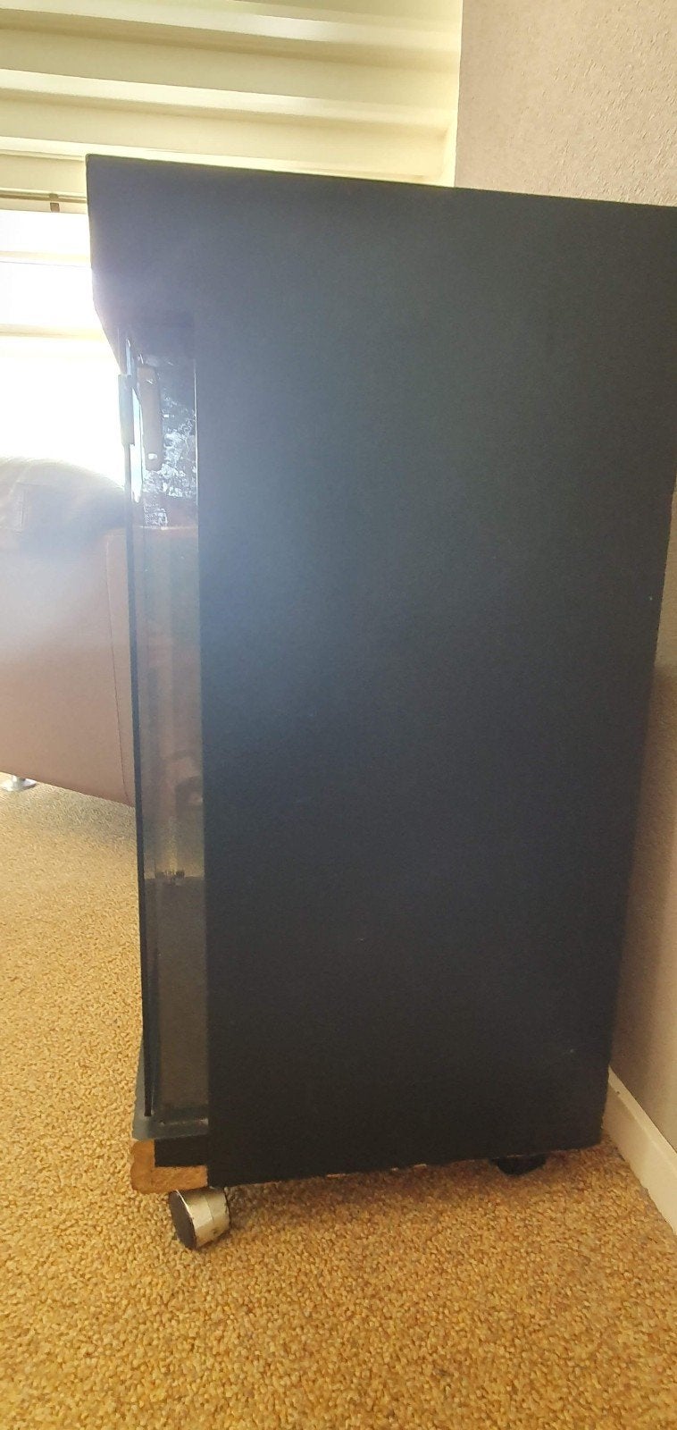 Sony SU-242G Hifi meubel met glazen deur en wieltjes, Ophalen, Gebruikt, Vintage, Modern, Functioneel, Glas