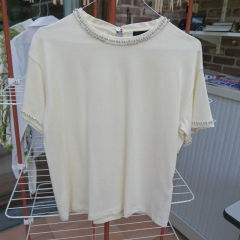 Fijn pulleke nieuw crème strass Ermanno Scervino mt 38, Maat 38/40 (M), Overige kleuren, Nieuw, Ophalen of Verzenden
