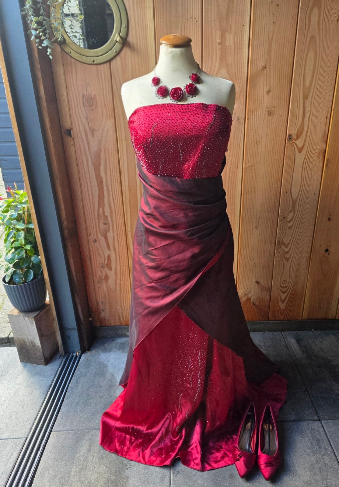 Prachtige Galajurk met Bolero en schoenen - draagmaat 44, Kleding | Dames, Maat 42/44 (L), Ophalen of Verzenden, Zo goed als nieuw