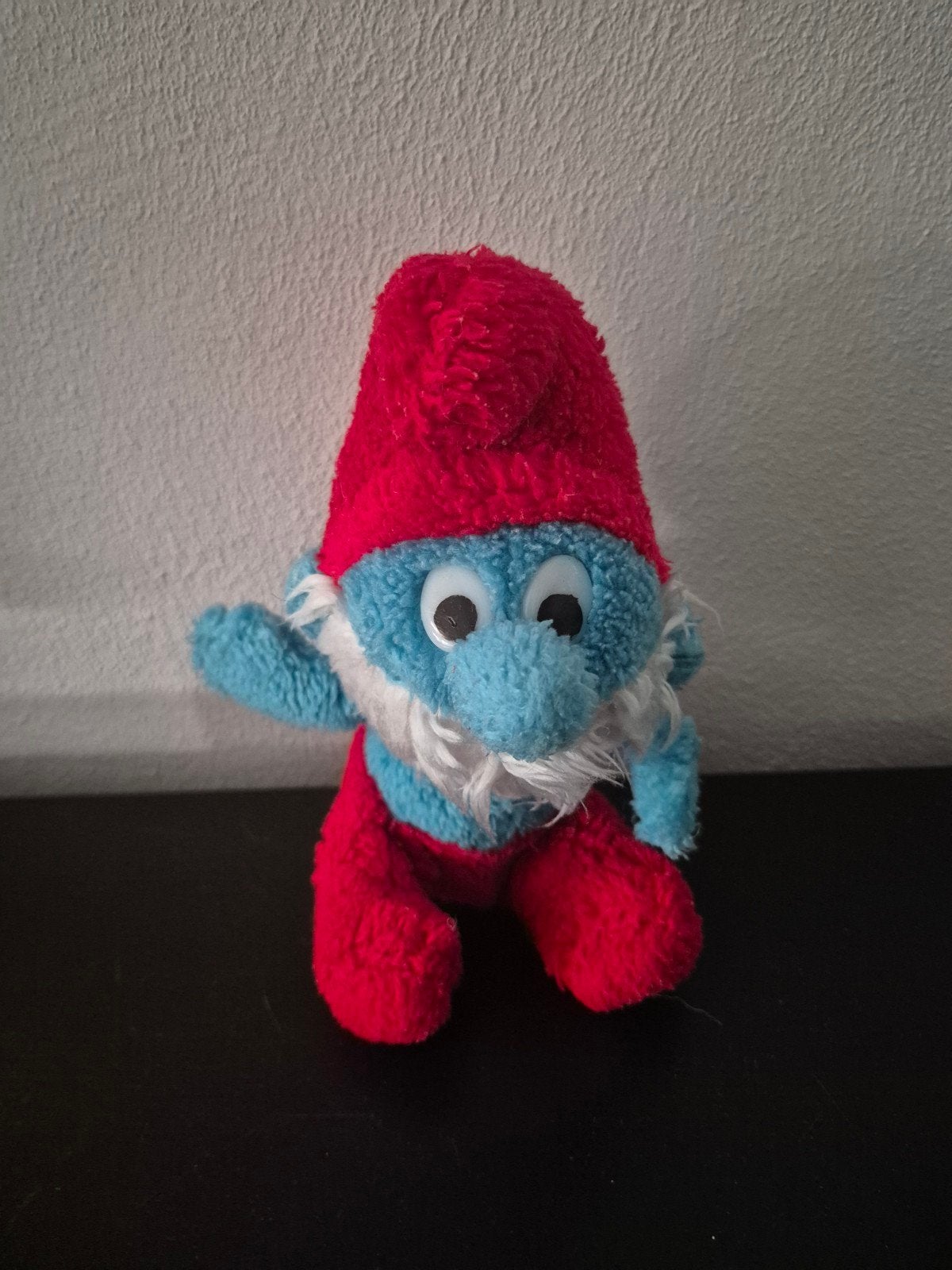 Vintage Grote Smurf Knuffel - Peyo 1981, Verzamelen, Smurfen, Ophalen of Verzenden, Gebruikt, Grote Smurf, Poppetje, Figuurtje of Knuffel