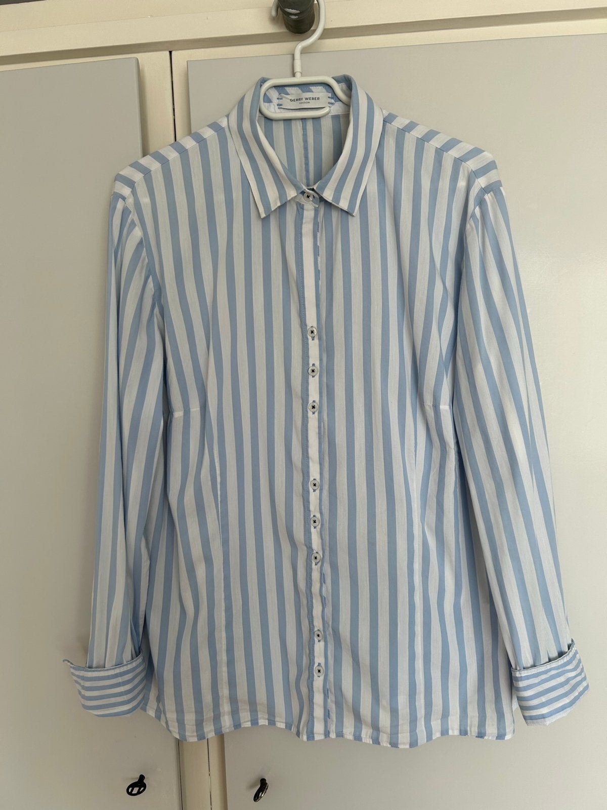 Gerry Weber gestreepte blouse - Slim Fit, Ophalen of Verzenden, Zo goed als nieuw, Maat 42/44 (L), Blauw