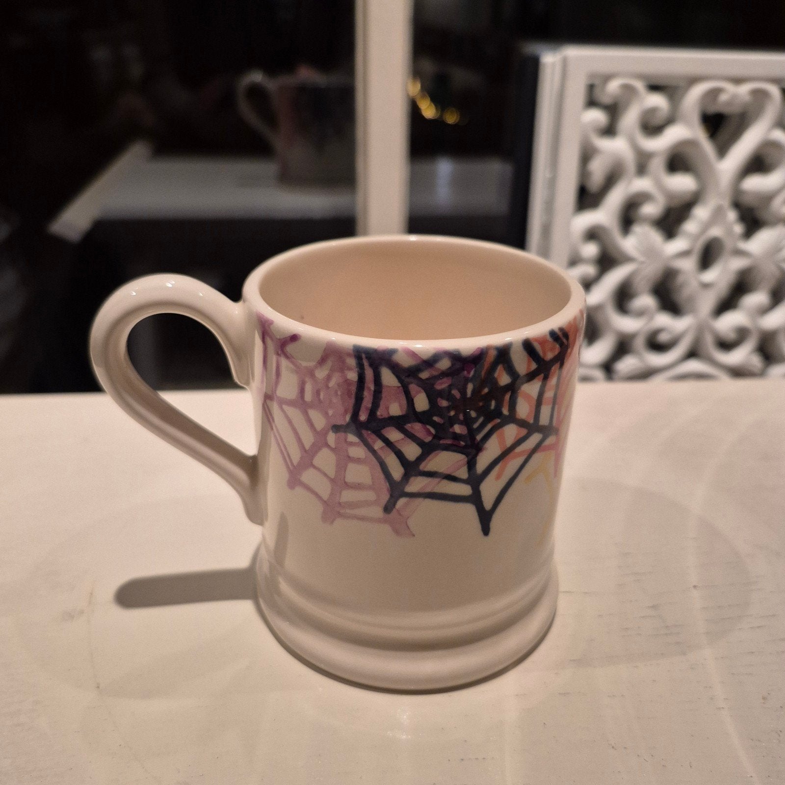 Emma Bridgewater mok 0.5 1/2pt Cobwebbs Haloween nieuw, Nieuw, Emma Bridgewater, Overige stijlen, Aardewerk