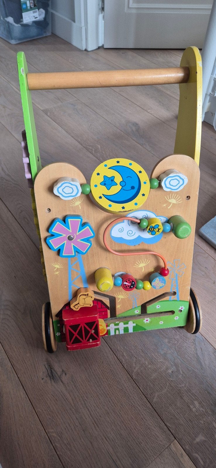 houten loopkar, Ophalen, Gebruikt, Duw- of Trekspeelgoed