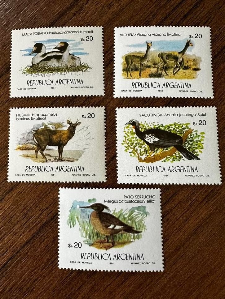 Argentinië 1984 Dieren Vogels Postfris Postzegels, Ophalen of Verzenden, Postfris