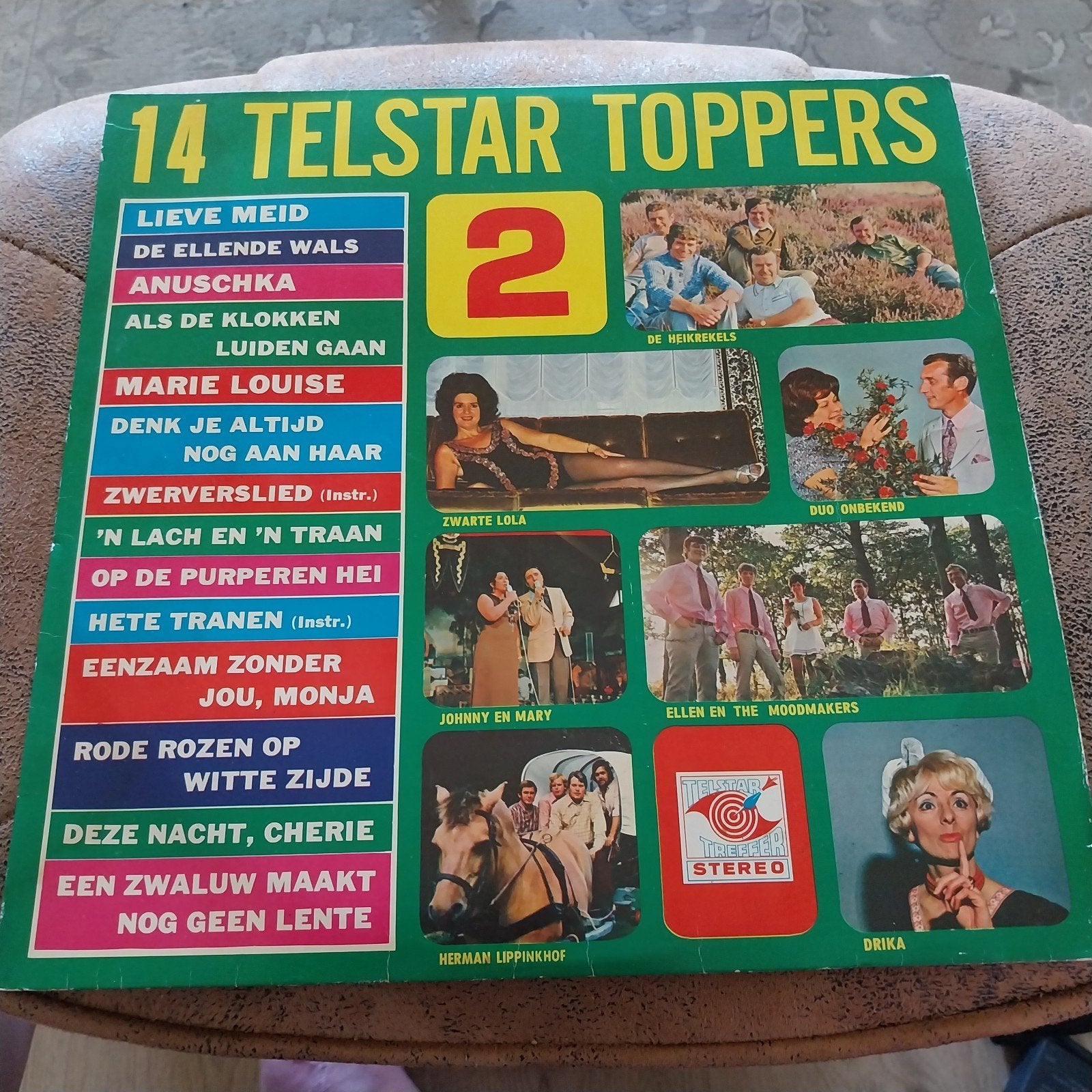 14 Telstar Toppers 2 - Originele Versies LP, Cd's en Dvd's, Vinyl | Nederlandstalig, LP, Gebruikt, Ophalen of Verzenden, Complilatie