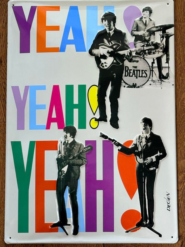 11 metalen posters van The Beatles, Ophalen, Gebruikt, Poster, Artwork of Schilderij