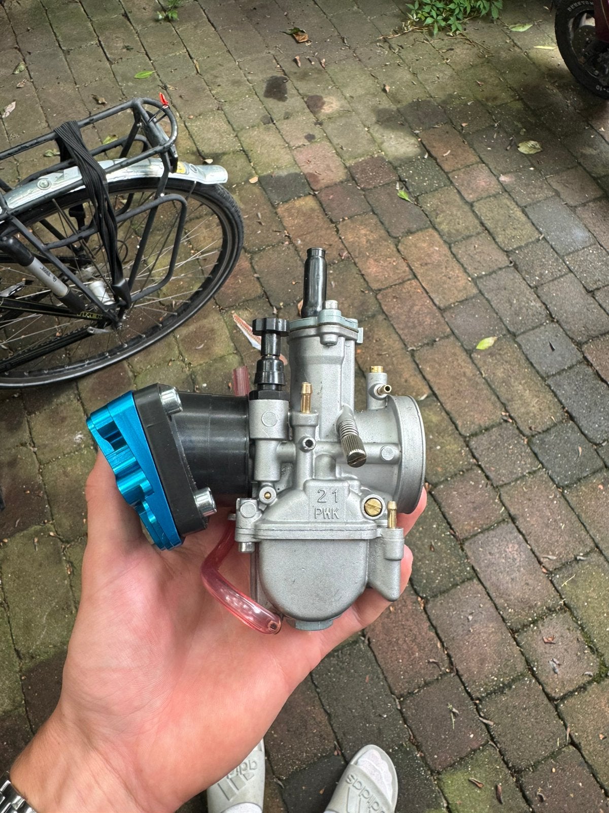 21 pwk met spruitstuk en polini wig, Ophalen of Verzenden, Zo goed als nieuw, Carburateur