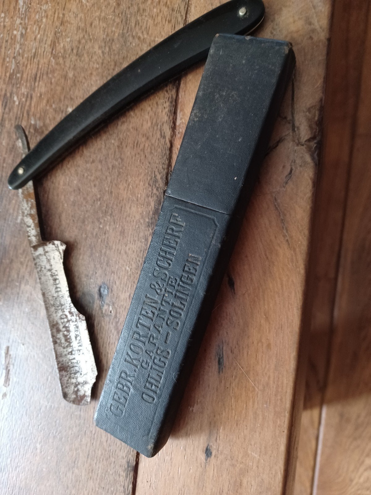Antiek Scheermes "Diamond Edge Silver Steel" met doosje, Ophalen of Verzenden